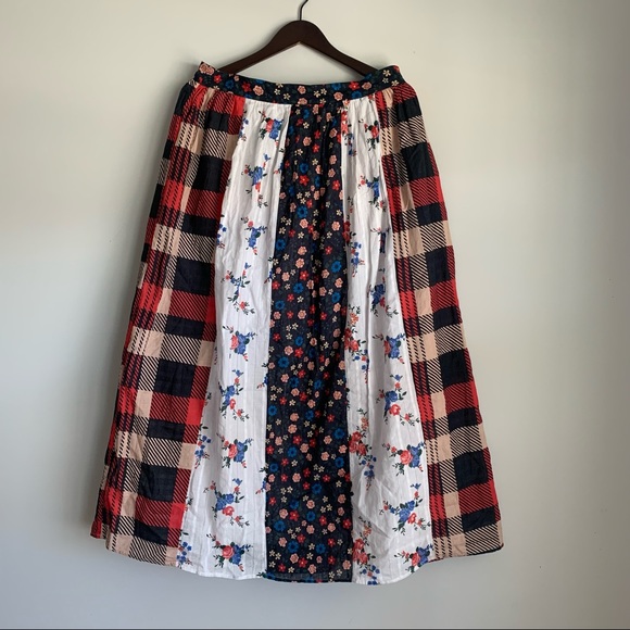 RARE Anthropologie Let Me Be Contrast Maxi Skirt Medium NWOT - Picture 2 of 5